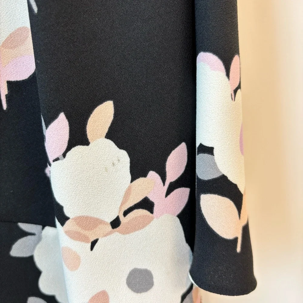 kate spade Floral Black Dress